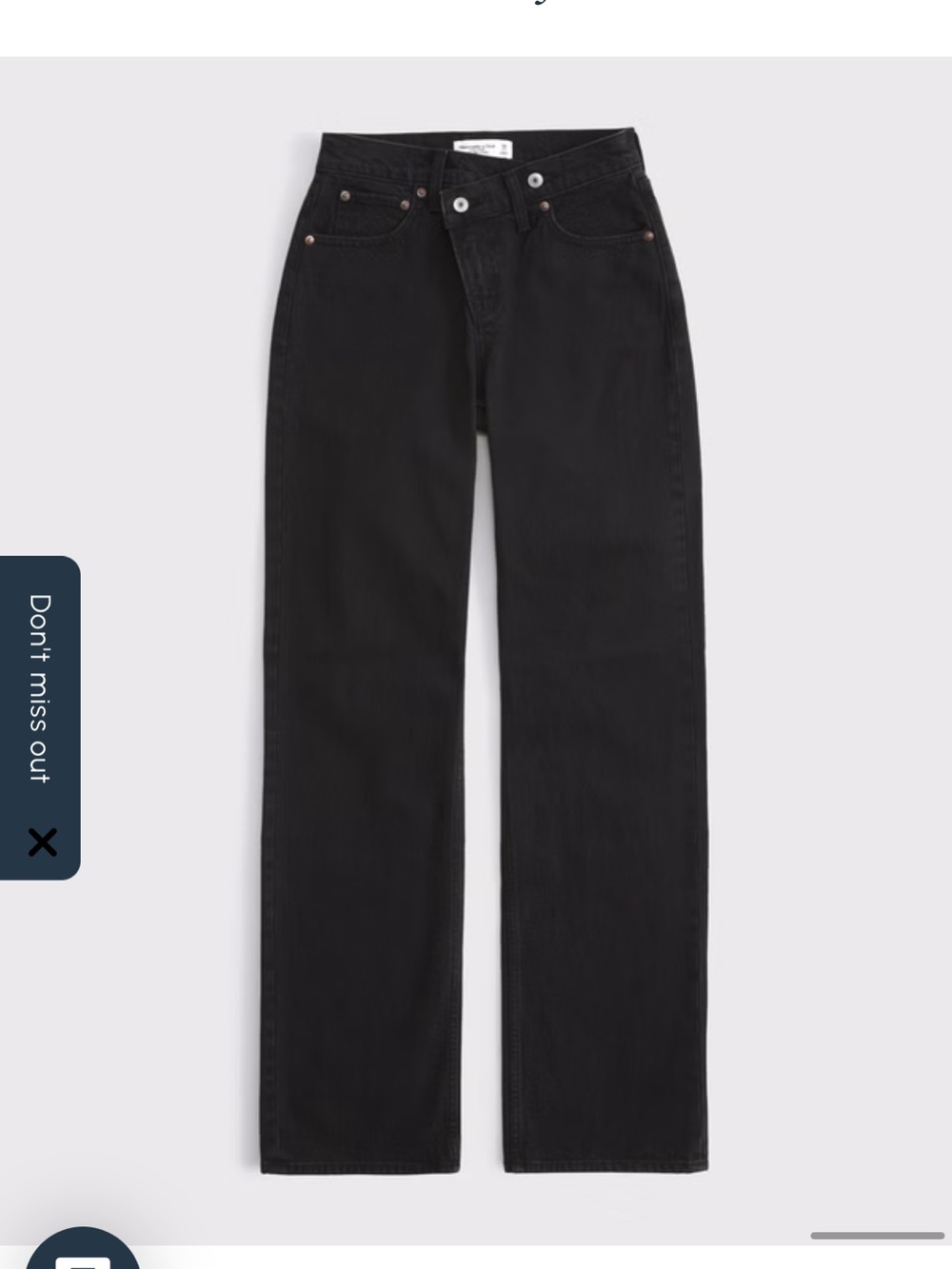 Abercrombie & Fitch Curve Love High Rise 90s Relaxed Crossover Waistband Jean